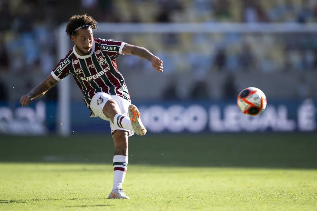 RJ – RIO DE JANEIRO – 16/02/2025 – CARIOCA 2025, FLUMINENSE X NOVA IGUACU – Guga jogador do Fluminense durante partida contra o Nova Iguacu no estadio Maracana pelo campeonato Carioca 2025. Foto: Jorge Rodrigues/AGIF