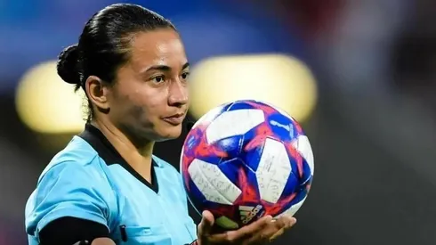 Edina Alves comanda Espanha x Alemanha pela Eurocopa Feminina. Foto: Divulgação/FIFA