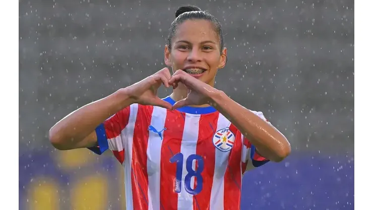 Claudia Martínez comemora gol na Copa América. Foto: Reprodução/Copa América