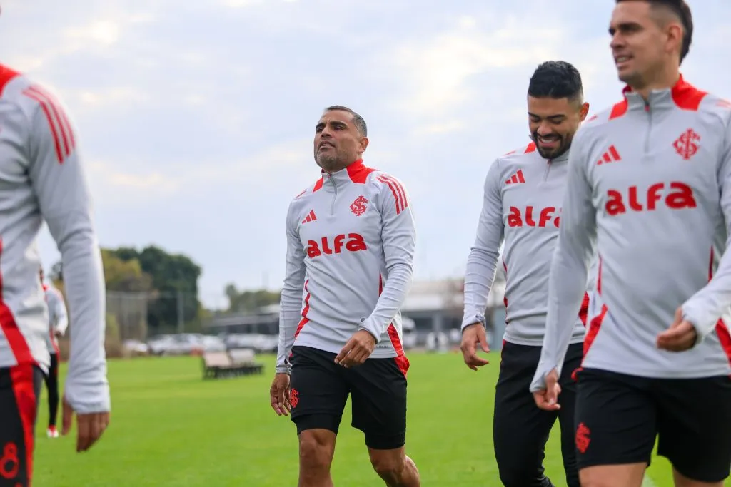 Gabriel Mercado, craque do Inter durante ajustes finais para o duelo contra o Santos. Foto: Ricardo Duarte/Internacional