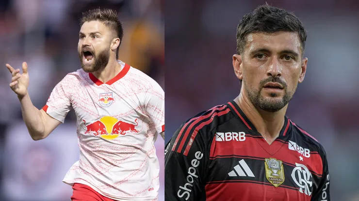 Eduardo Sasha e Arrascaeta são os destaques de RB Bragantino e Flamengo - Foto: Reprodução/AGIF
