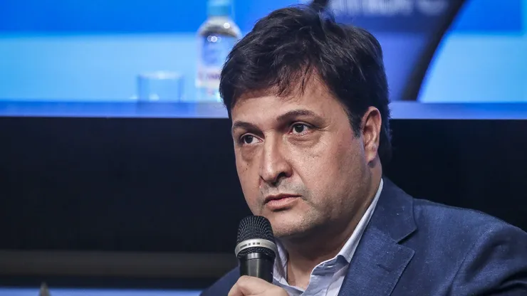 Alberto Guerra durante coletiva de imprensa.