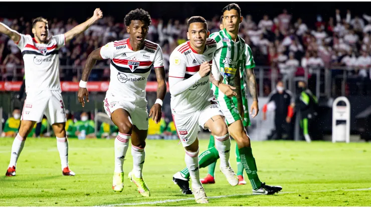 Luciano comemora gol marcado pelo São Paulo em partida diante do Juventude. Foto: Leco Viana/TheNEWS2