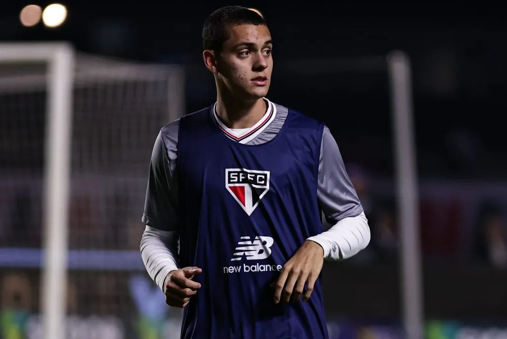 Lucca, jovem promessa do Sao Paulo está entre os prováveis desfalques para o duelo contra o Juventude em Caxias do Sul pelo Brasileirão. Foto: Fabio Giannelli/AGIF
