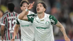 RJ - RIO DE JANEIRO - 23/07/2025 - BRASILEIRO A 2025, FLUMINENSE X PALMEIRAS - Mauricio jogador do Palmeiras comemora seu gol durante partida contra o Fluminense no estadio Maracana pelo campeonato Brasileiro A 2025. Foto: Thiago Ribeiro/AGIF