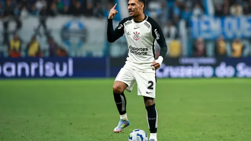 Matheuzinho responde sobre suposta festa no Corinthians antes do Majestoso. Foto: Maxi Franzoi/AGIF