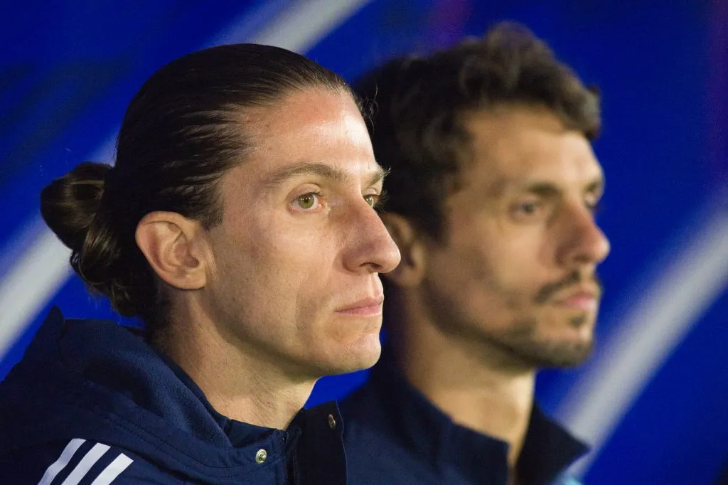 SP – BRAGANCA PAULISTA – 23/07/2025 – BRASILEIRO A 2025, BRAGANTINO X FLAMENGO – Filipe Luis tecnico do Bragantino durante partida contra o Flamengo no estadio Cicero De Souza Marques pelo campeonato Brasileiro A 2025. Foto: Anderson Romao/AGIF