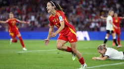 ZURICH, SWITZERLAND - JULY 23: Aitana Bonmatí of Spain celebrates scoring the winning goal during the UEFA Womens EURO 2025 Semi-Final match between Germany and Spain at Stadion Letzigrund on July 23, 2025 in Zurich, Switzerland. (Photo by Charlotte Wilson/Getty Images)