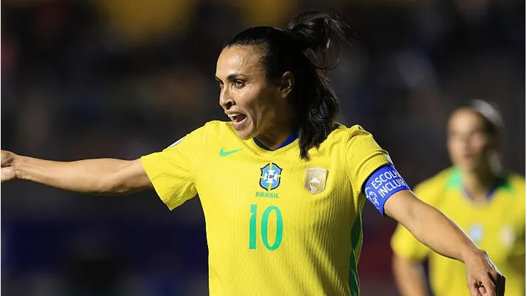 Marta na Seleção Brasileira. Foto: Franklin Jacome/Getty Images