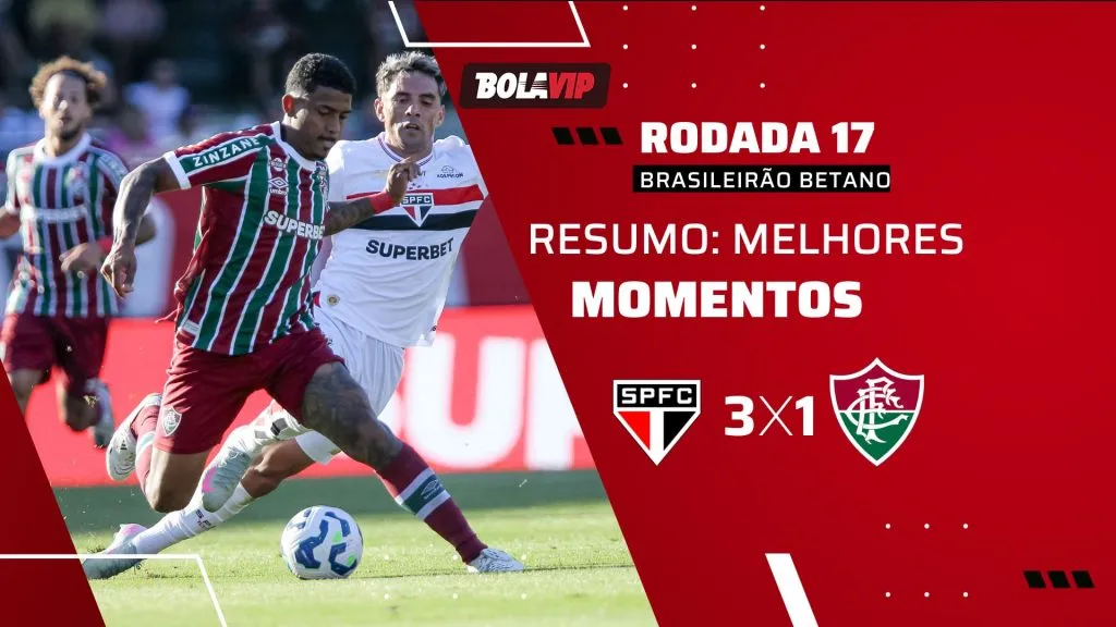 São Paulo vence Fluminense por 3 a 1 e segue embalado no Brasileirão Betano