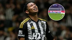 Rony perde gol inacreditável logo no começo de Flamengo x Atlético-MG e lance viraliza. FotoxFoto: Rony (AGIF); Lance (Reprodução)