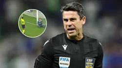 Árbitro Flavio Rodrigues de Souza traz revelações em expulsão de Léo Jardim por cera. FotoxFoto: Flavio Rodrigues (AGIF); Lance (Reprodução)