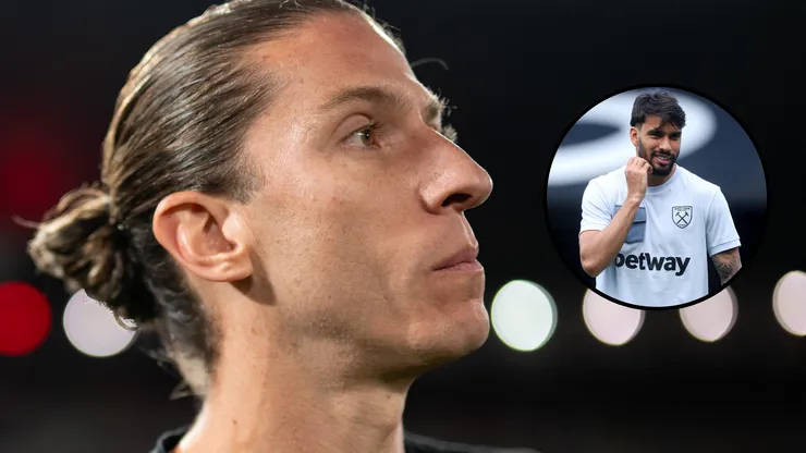 Filipe Luís e Lucas Paquetá. Fotos: Jorge Rodrigues/AGIF e Richard Pelham/Getty Images
