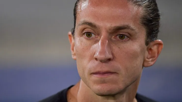 Filipe Luís durante partida entre Flamengo e Atlético-MG, no Maracanã, pelo Brasileirão.