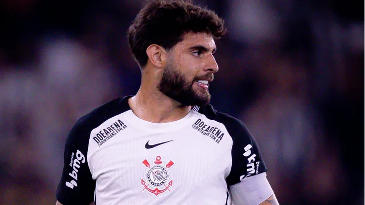 Yuri Alberto durante partida entre Botafogo e Corinthians, no Estádio Nilton Santos, pelo Brasileirão. Foto: Rodrigo Coca/Ag. Corinthians