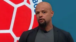 Felipe Melo reprovou a decisão da arbitragem em Corinthians x Palmeiras - Foto: Reprodução/SporTV.