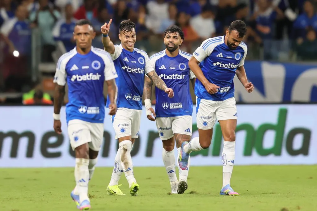 Kaio Jorge jogador do Cruzeiro comemora seu gol durante partida contra o Vila Nova-GO pela Copa Do Brasil 2025. Foto: Gilson Lobo/AGIF