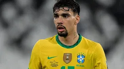 Lucas Paquetá durante partida entre Brasil e Peru, no Estádio Nilton Santos, pela Copa América 2021.