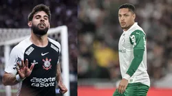 Yuri Alberto e Vitor Roque são as esperanças de gol para Corinthians e Palmeiras - Fotos: Reprodução/AGIF