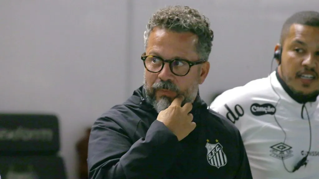 Cleber Xavier, técnico do Santos. Foto: Mauricio De Souza/AGIF.
