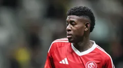 Vitao jogador do Internacional durante partida contra o Atletico-MG no estadio Arena MRV pelo campeonato Brasileiro A 2025. Foto: Gilson Lobo/AGIF