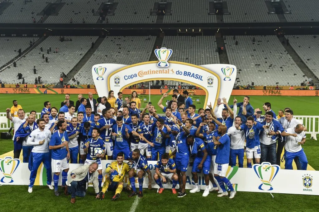 Cruzeiro comemora a conquista da Copa do Brasil de 2018 – (Photo by Pedro Vilela/Getty Images)
