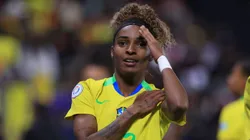 QUITO, ECUADOR - JULY 25: Luany Da Silva of Brazil celebrates after the CONMEBOL Copa America Femenina 2025 match between Brazil and Colombia at Estadio Banco Guayaquil on July 25, 2025 in Quito, Ecuador. (Photo by Franklin Jacome/Getty Images)