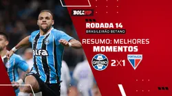 Grêmio vence o Fortaleza por 2 a 1 na noite desta terça (29), na Arena, em jogo atrasado da 14º rodada do Brasileirão Betano.