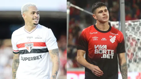 Luciano e Zapelli são os destaques de São Paulo e Athletico-PR para o duelo - Fotos: Reprodução/AGIF