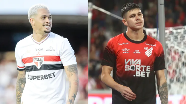 Luciano e Zapelli são os destaques de São Paulo e Athletico-PR para o duelo - Fotos: Reprodução/AGIF