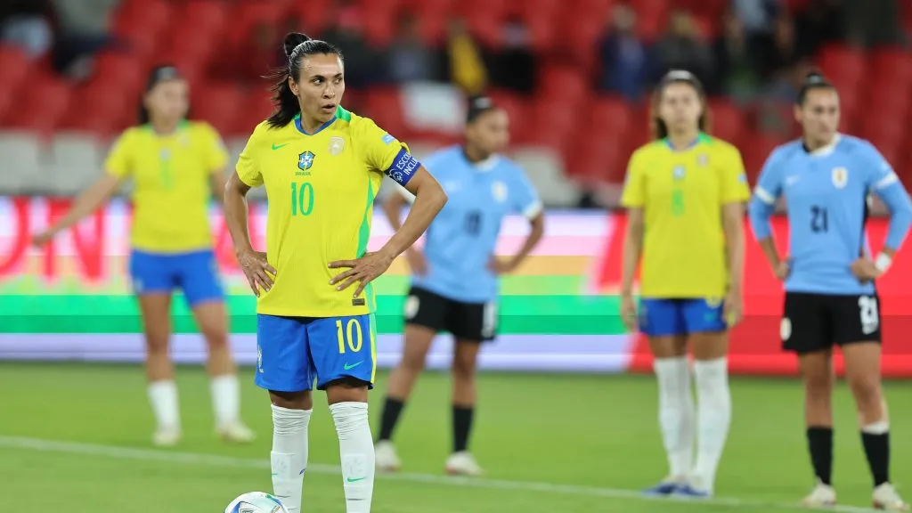 Marta em campo pela Seleção Brasileira Feminina