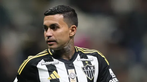 MG - BELO HORIZONTE - 12/06/2025 - BRASILEIRO A 2025, ATLETICO-MG X INTERNACIONAL - Dudu jogador do Atletico-MG durante partida contra o Internacional no estadio Arena MRV pelo campeonato Brasileiro A 2025.