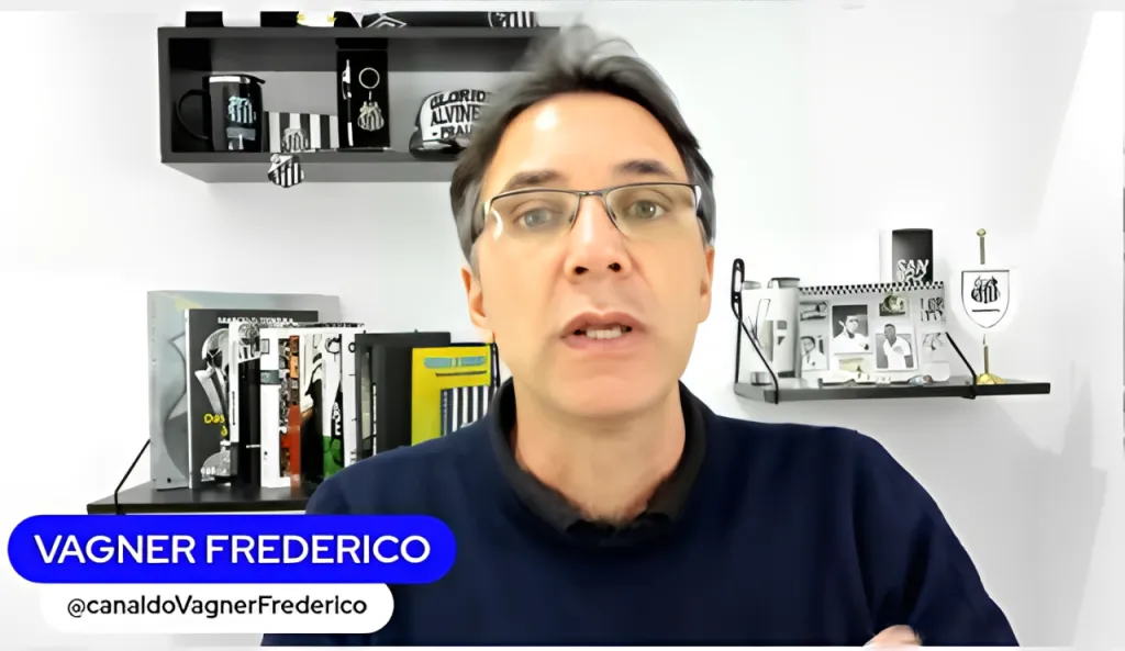 Foto: Reprodução/YouTube – Vagner Frederico apura notícias do Santos.