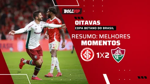 Fluminense vence o Internacional por 2 a 1 no Beira Rio e leva vantagem para jogo de volta no Rio de Janeiro. Foto: AGIF