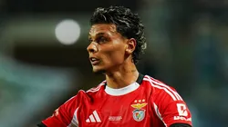 Richard Ríos, meio-campista colombiano do Benfica. ex-Palmeiras - Foto: Gualter Fatia/Getty Images