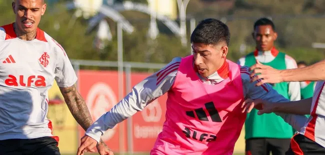 Novo reforço, Alan Rodríguez fez o primeiro treino e integração com o elenco colorado nesta quinta-feira no CT do Internacional. Foto: Divulgação redes sociais/@alanrodriguez.08