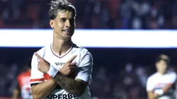 Ferrerinha comemora seu gol durante partida contra o Athletico-PR no estadio Morumbi pelo campeonato Copa Do Brasil 2025. Foto: Marcello Zambrana/AGIF