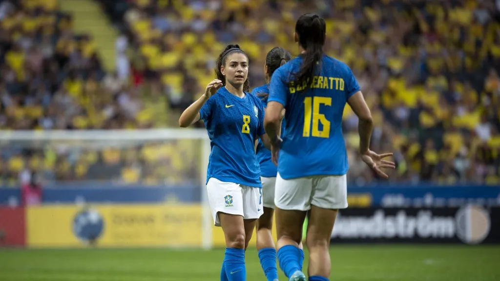 Angelina pela Seleção Brasileira. Foto: David Lidstrom/Getty Images