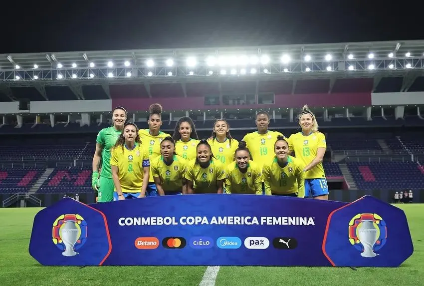 Seleção feminina na Copa América. Foto: Lívia Villas Boas/CBF