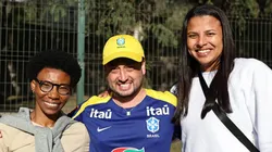 Visitas especiais antes da grande final. Foto: Lívia Villas Boas/CBF