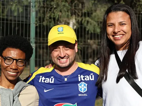 Ídolas do futebol visitam Seleção às vésperas da final