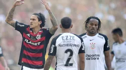 Pedro jogador do Flamengo durante partida contra o Corinthians no estadio Maracana pelo campeonato Brasileiro A 2025. Foto: Alexandre Loureiro/AGIF