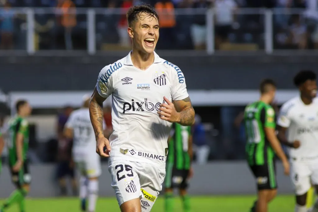 Zanocelo comemora gol diante do América-MG. Foto: Fernanda Luz/AGIF