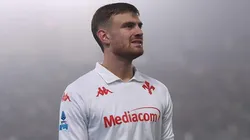 Lucas Beltrán durante partida entre Bologna e Fiorentina, pelo Campeonato Italiano, em 2024. Foto: Alessandro Sabattini