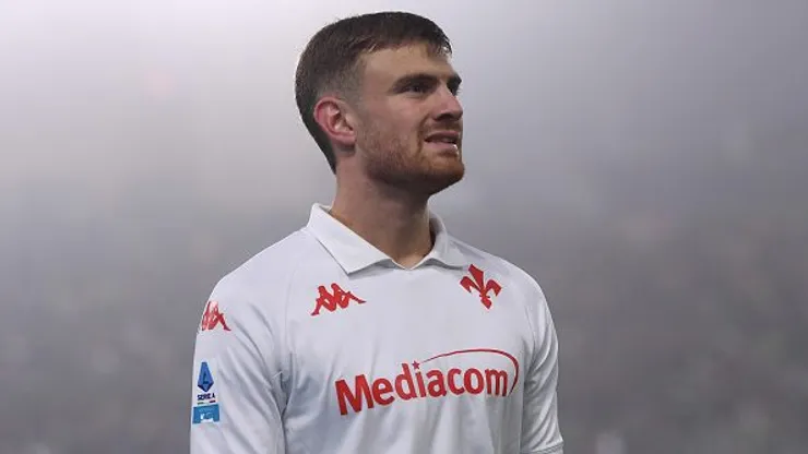 Lucas Beltrán durante partida entre Bologna e Fiorentina, pelo Campeonato Italiano, em 2024. Foto: Alessandro Sabattini