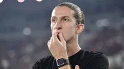 Filipe Luís durante partida entre Flamengo e Atlético-MG, no Maracanã, pelas oitavas de final da Copa do Brasil.