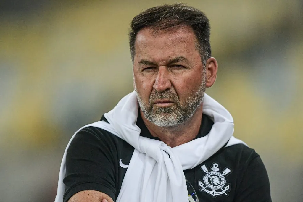 Augusto Melo presidente do Corinthians durante partida contra o Flamengo no estadio Maracana pelo campeonato Copa Do Brasil 2024. Foto: Thiago Ribeiro/AGIF