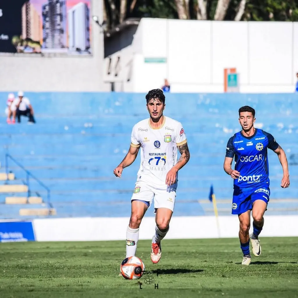 Ricardo Batista em partida pelo São Caetano. Reprodução Instagram