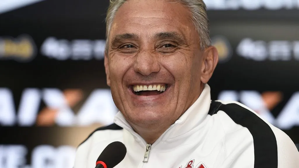 Tite durante entrevista pelo Corinthians. Foto: Mauro Horita/AGIF