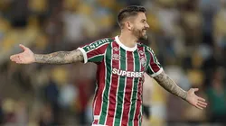 Everaldo marcou o gol do Fluminense na vitória sobre o Grêmio. Foto: Marcelo Gonçalves/Fluminense FC